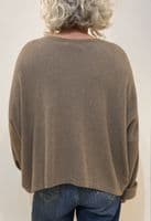 Caroline Cashmere Crew Jumper taupe