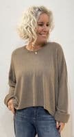 Caroline Cashmere Crew Jumper taupe