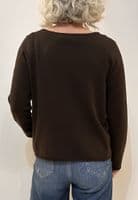 Caroline Cashmere VB Jumper chocolate