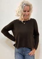 Caroline Cashmere VB Jumper chocolate