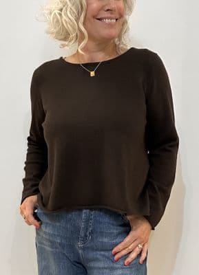 Caroline Cashmere VB Jumper chocolate