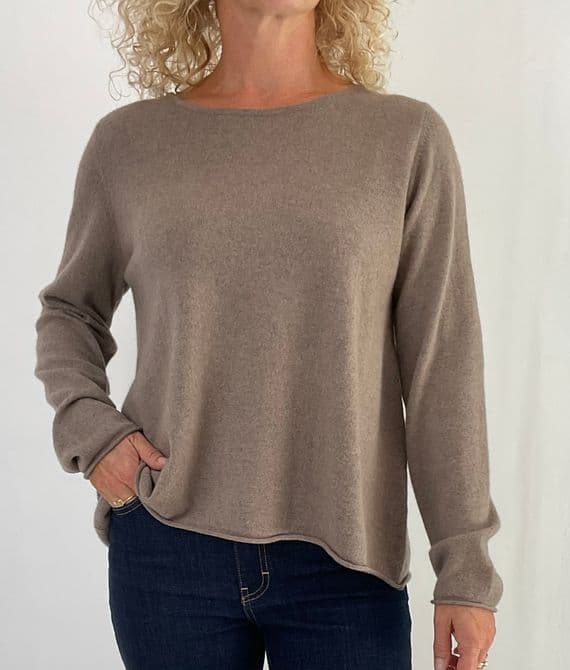 Caroline Cashmere VB Jumper taupe