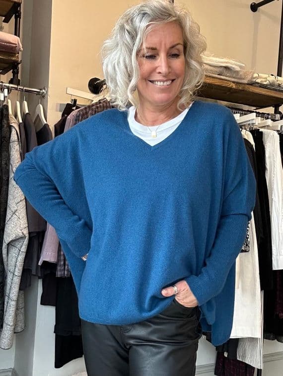 Caroline Cashmere Vicky Jumper teal