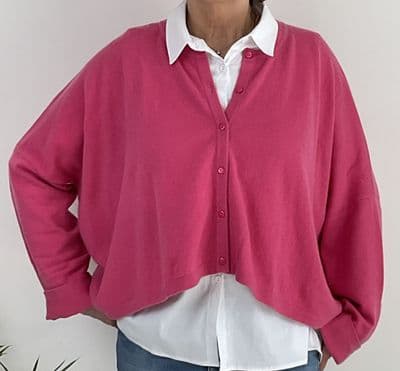 Caroline Crew Cardigan fuchsia
