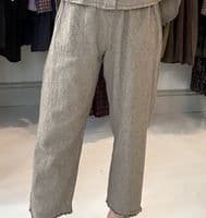 Cut Loose Frayed Edge Trouser bark