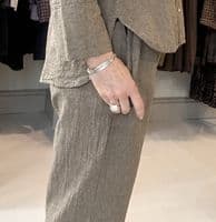 Cut Loose Frayed Edge Trouser bark
