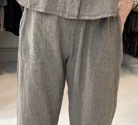 Cut Loose Frayed Edge Trouser bark