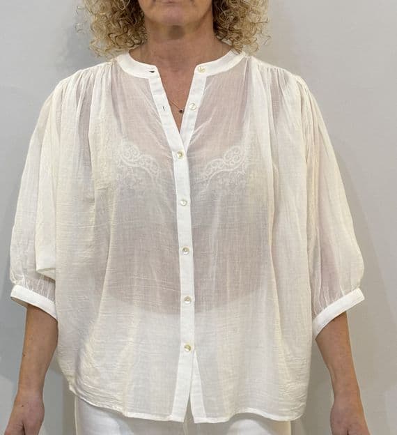 Diega Blouse Celesto white