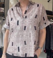 Diega Blouse Tifana ecru and camel