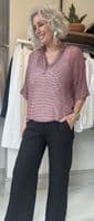 Diega Blouse Tifana ecru/rouge