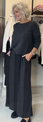Diega Skirt Jabo grey/chocolate