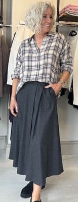 Diega Skirt Jonico charcoal grey