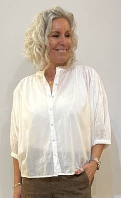 Diego Blouse Celesto white