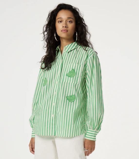 Fabienne Chapot Alex Blouse warm white/apple green