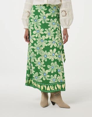 Fabienne Chapot Bobo Straight Skirt green glow/pool blue