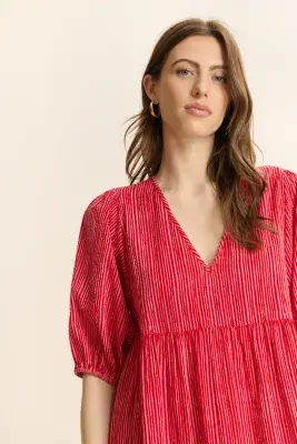 Garance Paris Dress Cara pink/red stripe