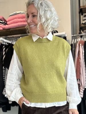 Garance Sleeveless Jumper Bijou olive