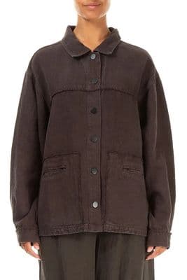 Grizas Heavy Linen Jacket forest brown