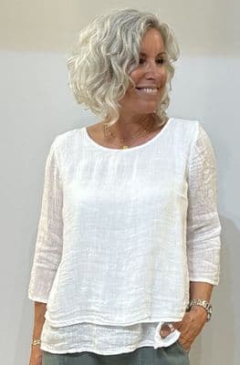 Grizas Linen Top white