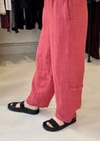 Grizas Trouser orange/pink check