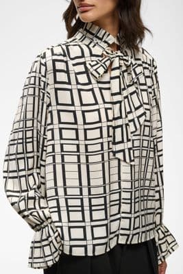 InWear Blouse Gracie squared tiles/white