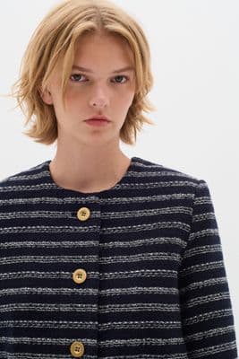 InWear Jacket Yaxha marine blue/white