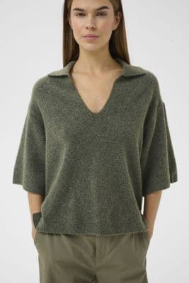 InWear Polo Jumper basil melange