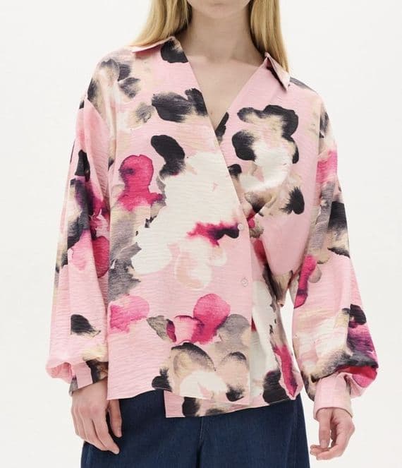 InWear Shirt Vanilla pale pink flower clouds