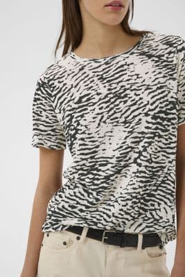 InWear T-Shirt Alma black wavy structure