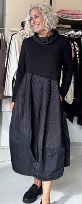 LUUKAA Dress Colette black mix