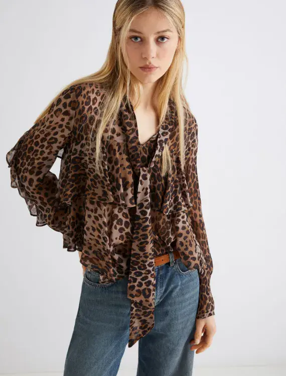 Marella Blouse Gala leopard natural