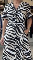 Marella Dress Pacche black zebra
