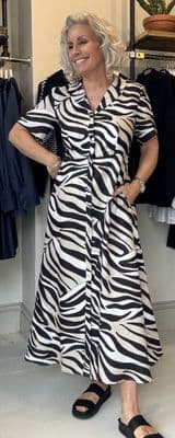 Marella Dress Pacche black zebra