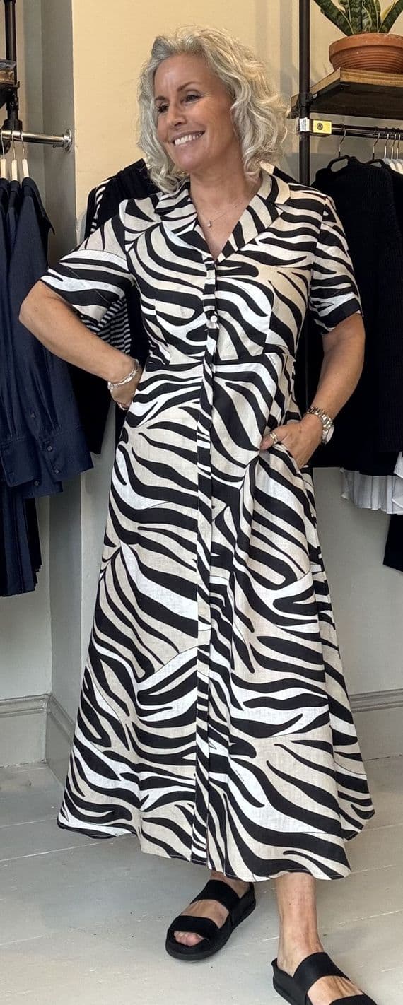 Marella Dress Pacche black zebra