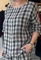 Neirami Buttons Blouse check