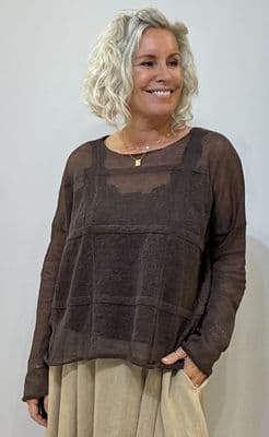 Neirami Linen Knit chocolate