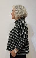 Neirami Ring Collar Top forest stripe