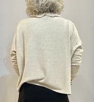 Neirami Ruched Pullover ivory