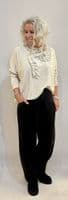 Neirami Ruched Pullover ivory