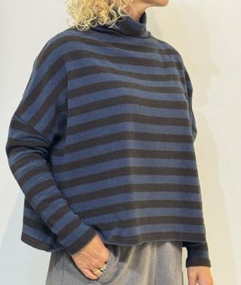 Neirami  Top Cratere blue/chocolate stripe