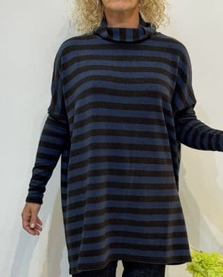 Neirami Tunic chocolate/blue stripe