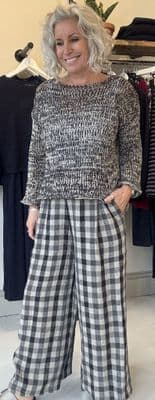Neirami Wide Trousers check