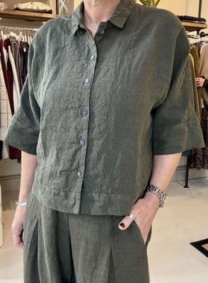 Oska Blouse 616 palm tree