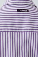 Oui Blouse violet/white stripe