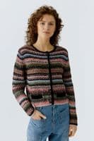 Oui Cardigan black/red