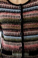 Oui Cardigan black/red