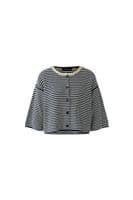 Oui Cardigan dark blue/white