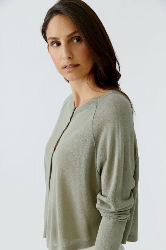Oui Cardigan seagrass