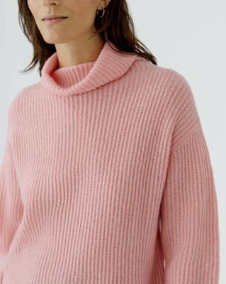 Oui Cowl Neck Jumper rose elegance