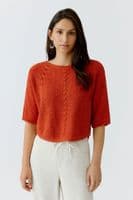 Oui Jumper burnt tangerine